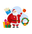 merry christmas - flat design style colored vector image
