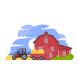 rural valley farm countryside vector image
