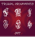 tribal design elements and tattoo ornaments vector image