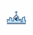 church logo and christian symbols vector image