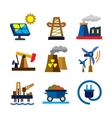 energy icons vector image vector image