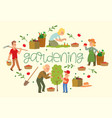 gardening banner equipment vector image