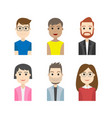 simple people avatar business character vector image
