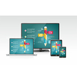 computer monitor laptop tablet pc and mobile vector image vector image