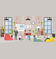 coworking space area cartoon vector image vector image