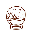 hand drawn snow globe vector image