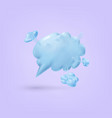 plastic speech bubble 3d render icon vector image vector image