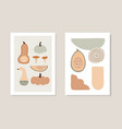 set autumn artistic greeting cards invitations vector image vector image
