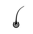 silhouette hair follicle outline icon growing vector image