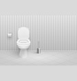 toilet room interior with water closet brush vector image