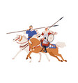 arab horse warriors historical military horsemen vector image
