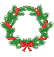 christmas wreath vector image vector image