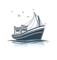 fishing boat 3 vector image