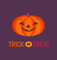 jack-o-lantern halloween pumpkin flat icon vector image
