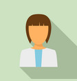 mental hospital nurse icon flat style vector image