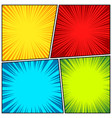 comic book colorful radial lines collection vector image
