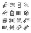 qr code icons set on white background vector image vector image