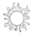 sketch cartoon octopus tentacles vector image