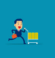businessman with investment profit concept vector image vector image