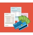 invoice design money icon colorful vector image