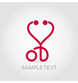 stethoscope heart vector image