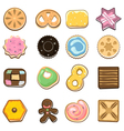 sweet doodle cookies vector image