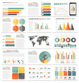 World religions infographic with map charts Vector Image