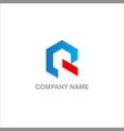 r initial company logo vector image