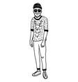 urban street style sketch modern guy fashion vector image vector image