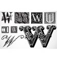 vintage traced woodcut vector image vector image