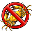 allergy seafood prohibited icon on white vector image vector image