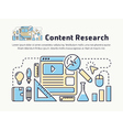 content marketing research thin line icon design vector image