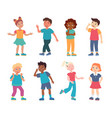 multicultural happy kids set vector image