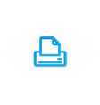 printer realistic icon 3d line vector image