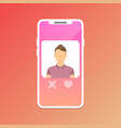 dating application concept vector image vector image