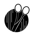 logo for hairdresser black and white vector image vector image