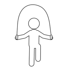 Person jumping rope pictogram icon Royalty Free Vector Image