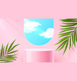 stage podium with lighting scene vector image
