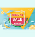 summer sale banner with watermelonup to 50 off vector image