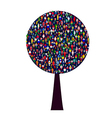 world people tree vector image vector image