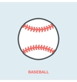 baseball softball line icon ball logo vector image