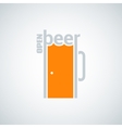 beer mug door concept background vector image