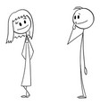 Old couple senior man and woman cartoon stick Vector Image