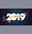 new year 2019 business greeting card vector image