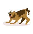 aggressive dangerous dog attack vector image