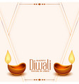 auspicious diwali diya background with text space vector image vector image