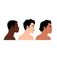 diverse nations profiles cartoon persons vector image vector image