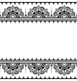 mehndi indian henna tattoo design - greetings car vector image