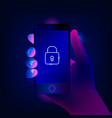 mobile security data protection concept vector image