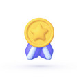 3d badge quality for celebration design vector image